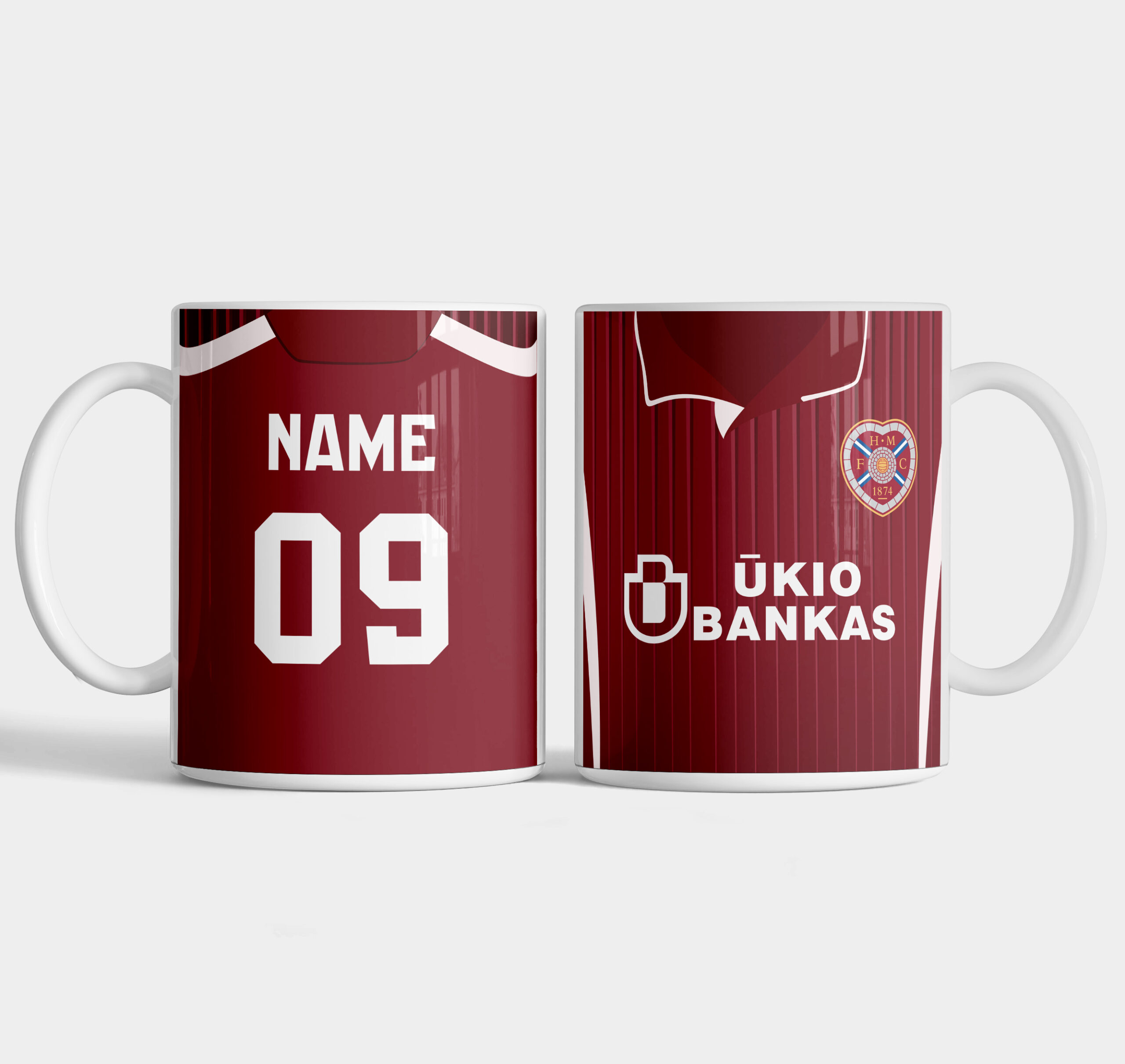 Hearts FC 09-10 Home Personalised Mug