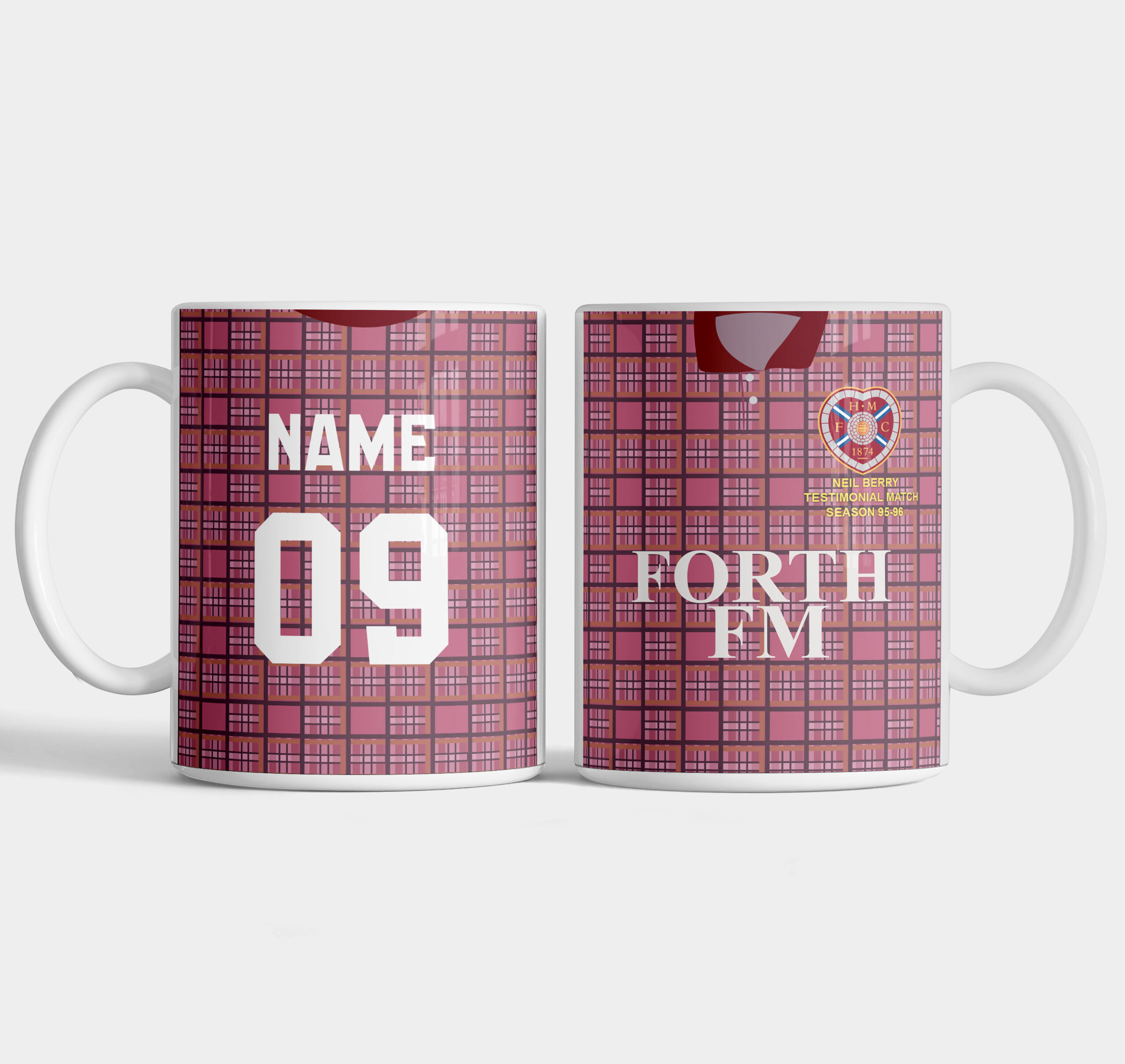 Hearts FC 1998 Home Testimonial Personalised Mug