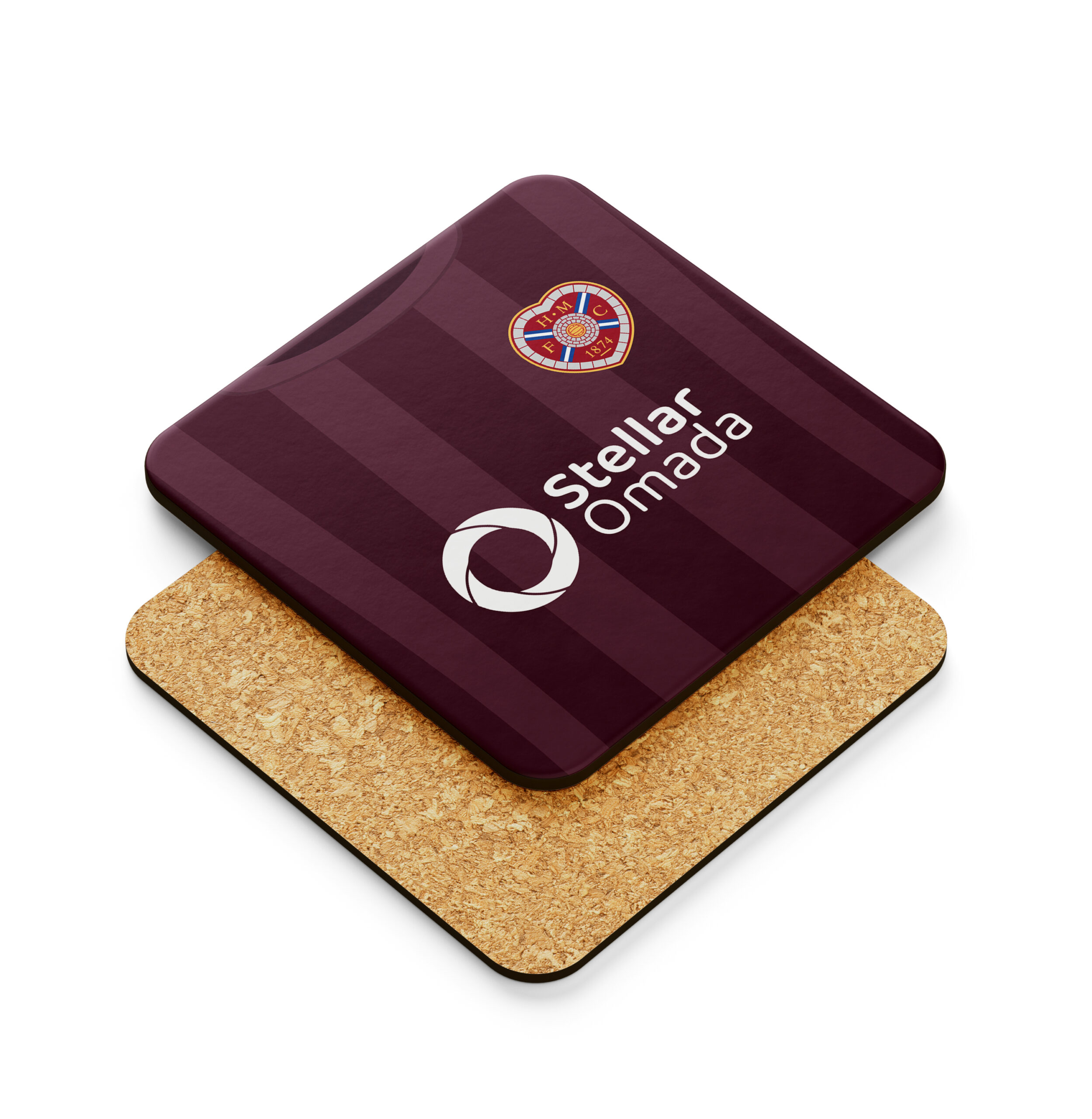 Hearts FC 24-25 Home Coasters