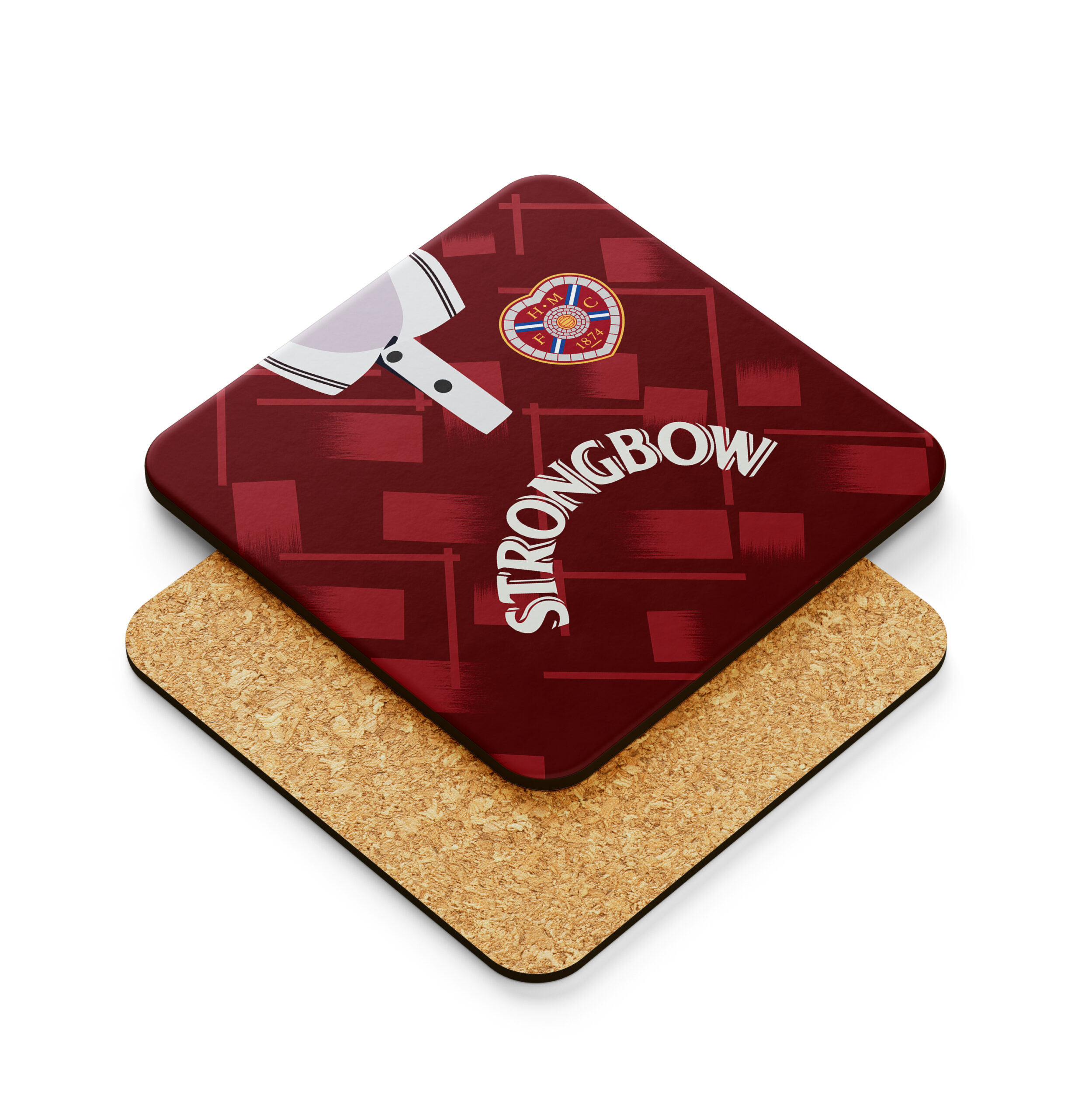 Hearts FC 93-95 Home Kit Coasters