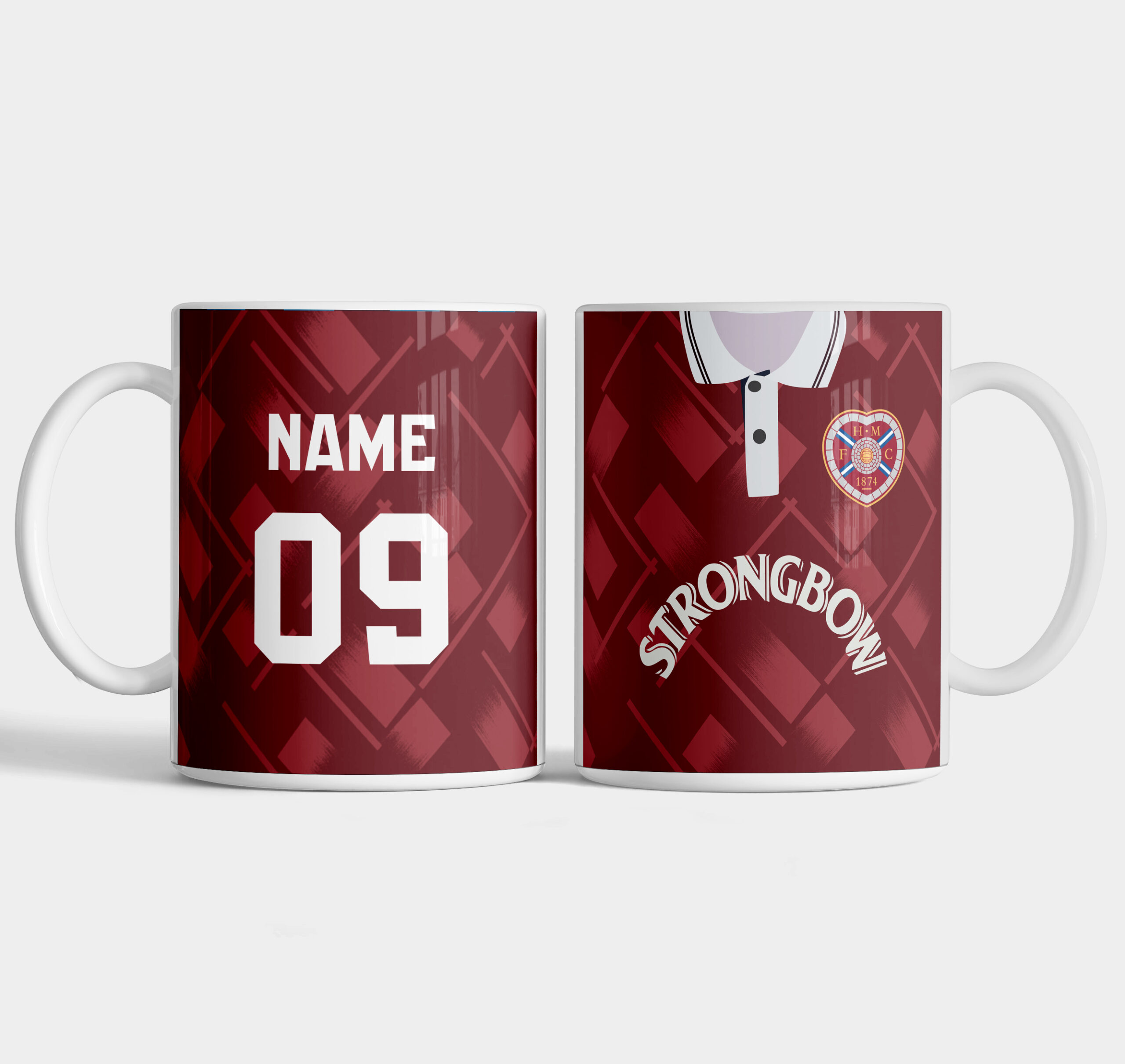 Hearts FC 93-95 Home Personalised Mug