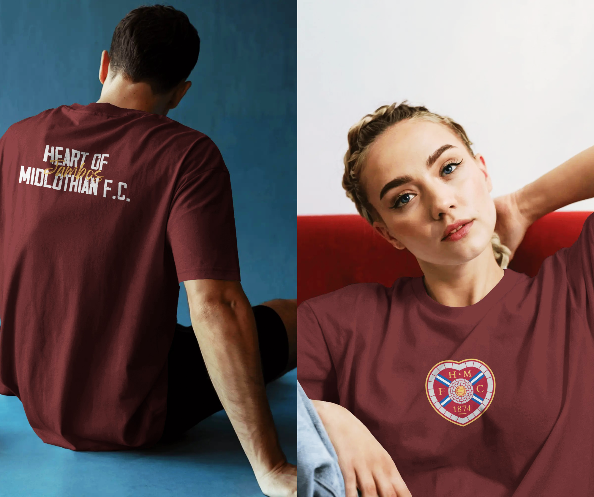 Hearts FC Football T-shirt Claret