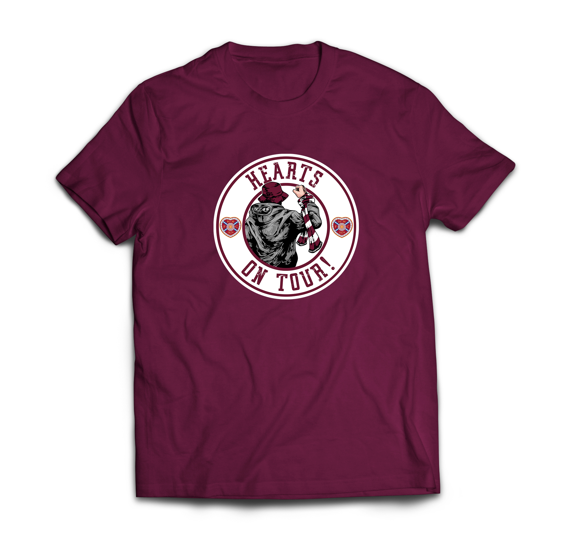 Hearts FC Football On Tour T-shirt Claret