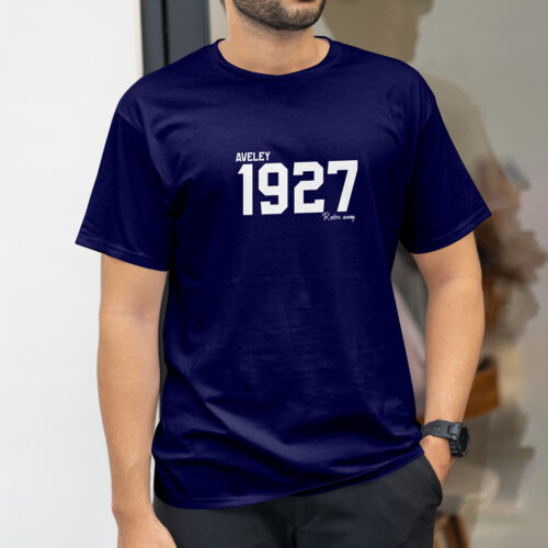 Aveley-Football-1927-Year-Retro-T-shirt-Navy
