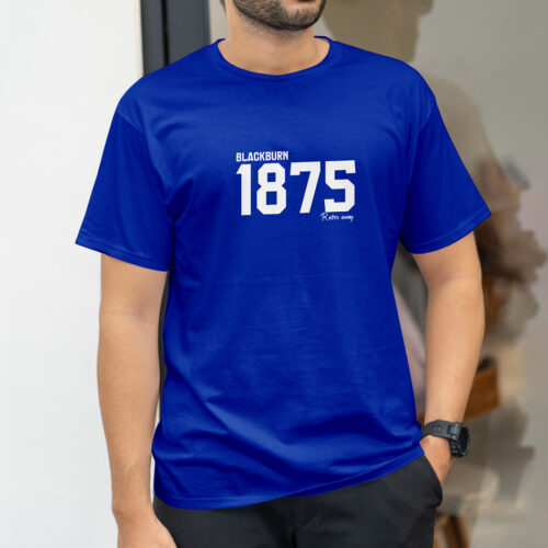 Blackburn-Football-1875-Year-Retro-T-shirt-Royal-blue