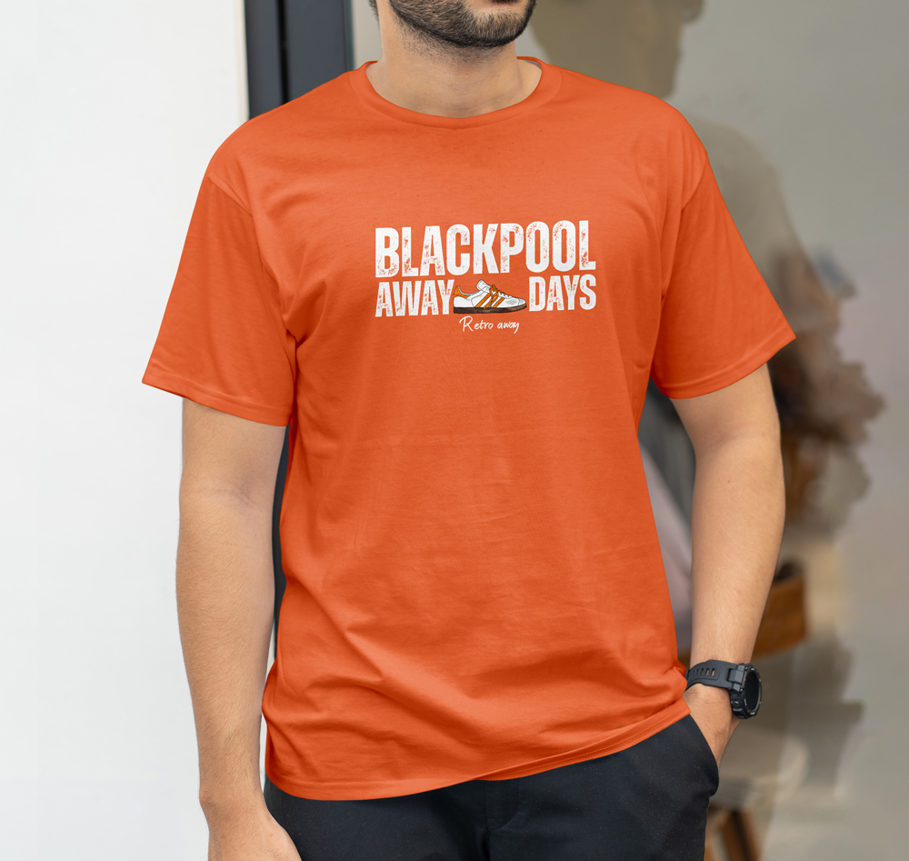Blackpool--Terrace-Away-Days-T-Shirt-Orange