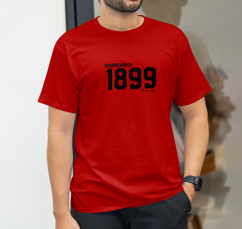 Bournemouth--Football-1899-Year-Retro-T-shirt-Red