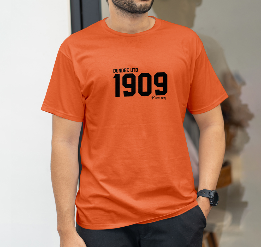 Dundee-UTD--Football-1909-Year-Retro-T-shirt-Orange