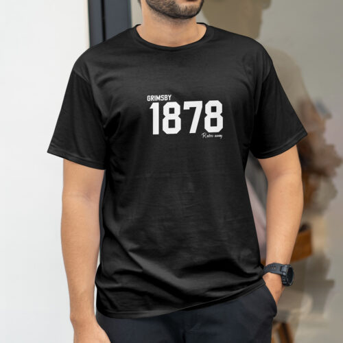 Grimsby-Football-1878-Year-Retro-T-shirt-Black