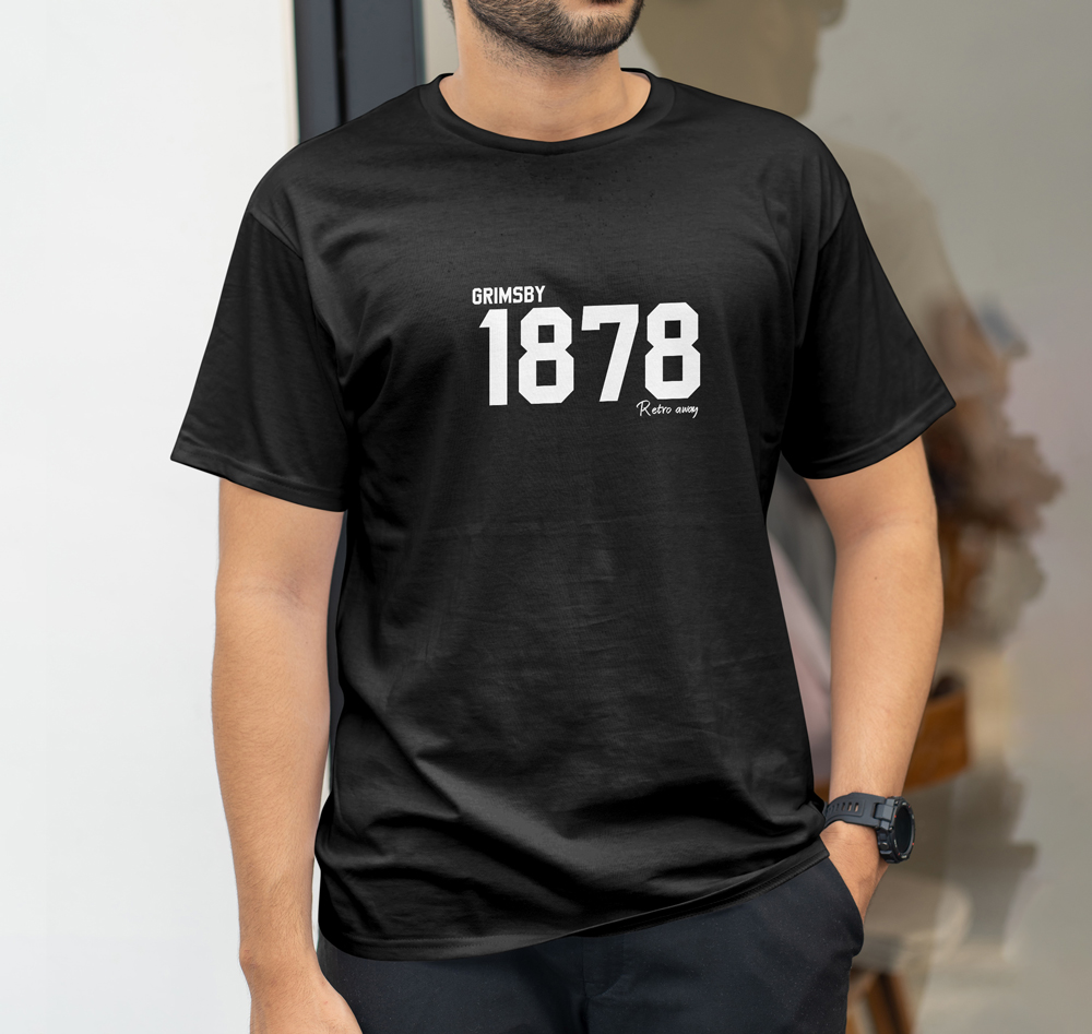 Grimsby-Football-1878-Year-Retro-T-shirt-Black