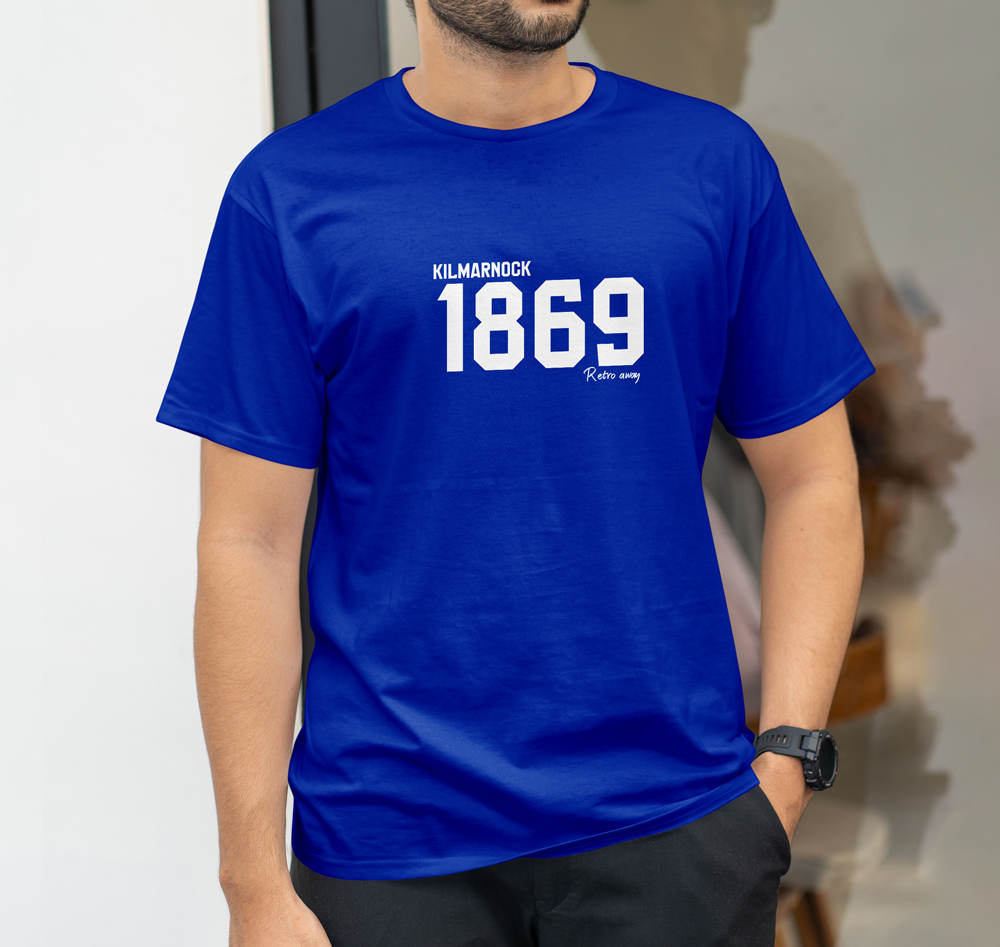 Kilmarnock--Football-1869-Year-Retro-T-shirt-Royal-Blue