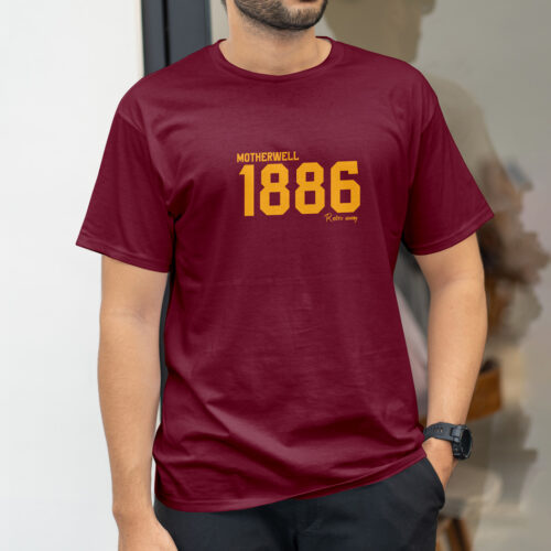Motherwell-Football-1887-Year-Retro-T-shirt-Claret