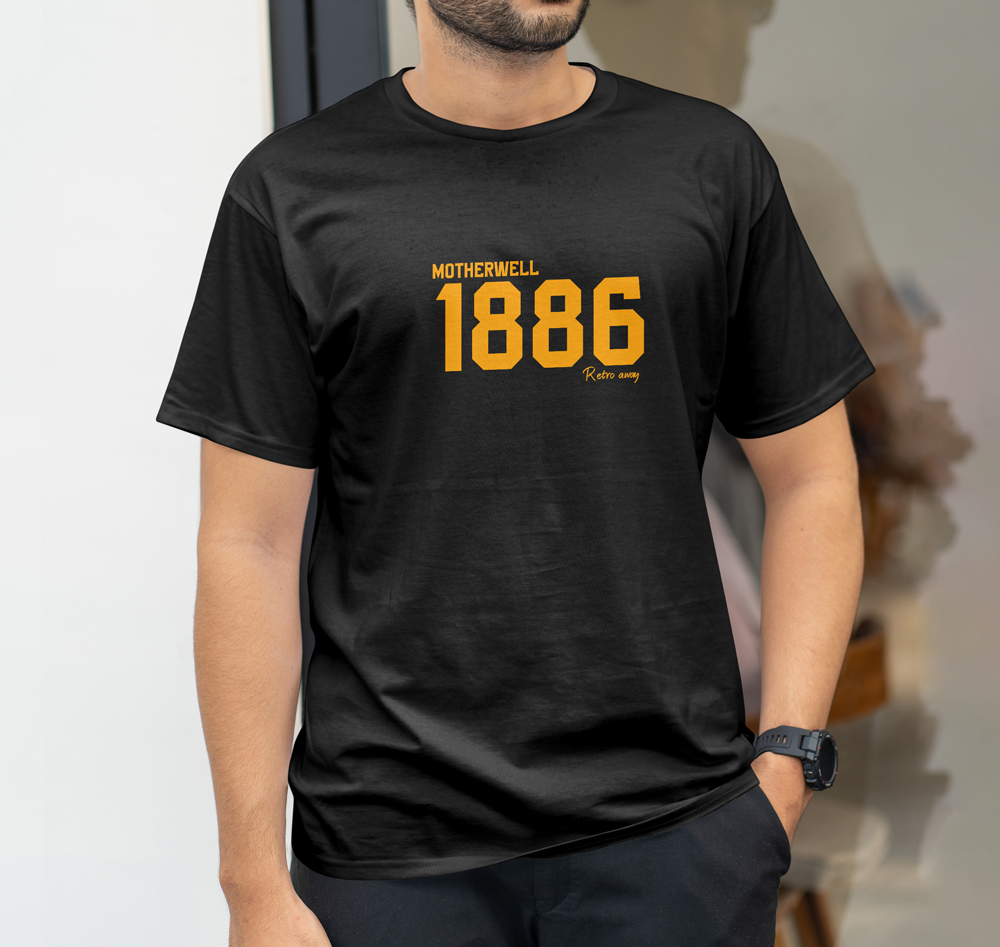 Motherwell-Football-1887-Year-Retro-T-shirt-black