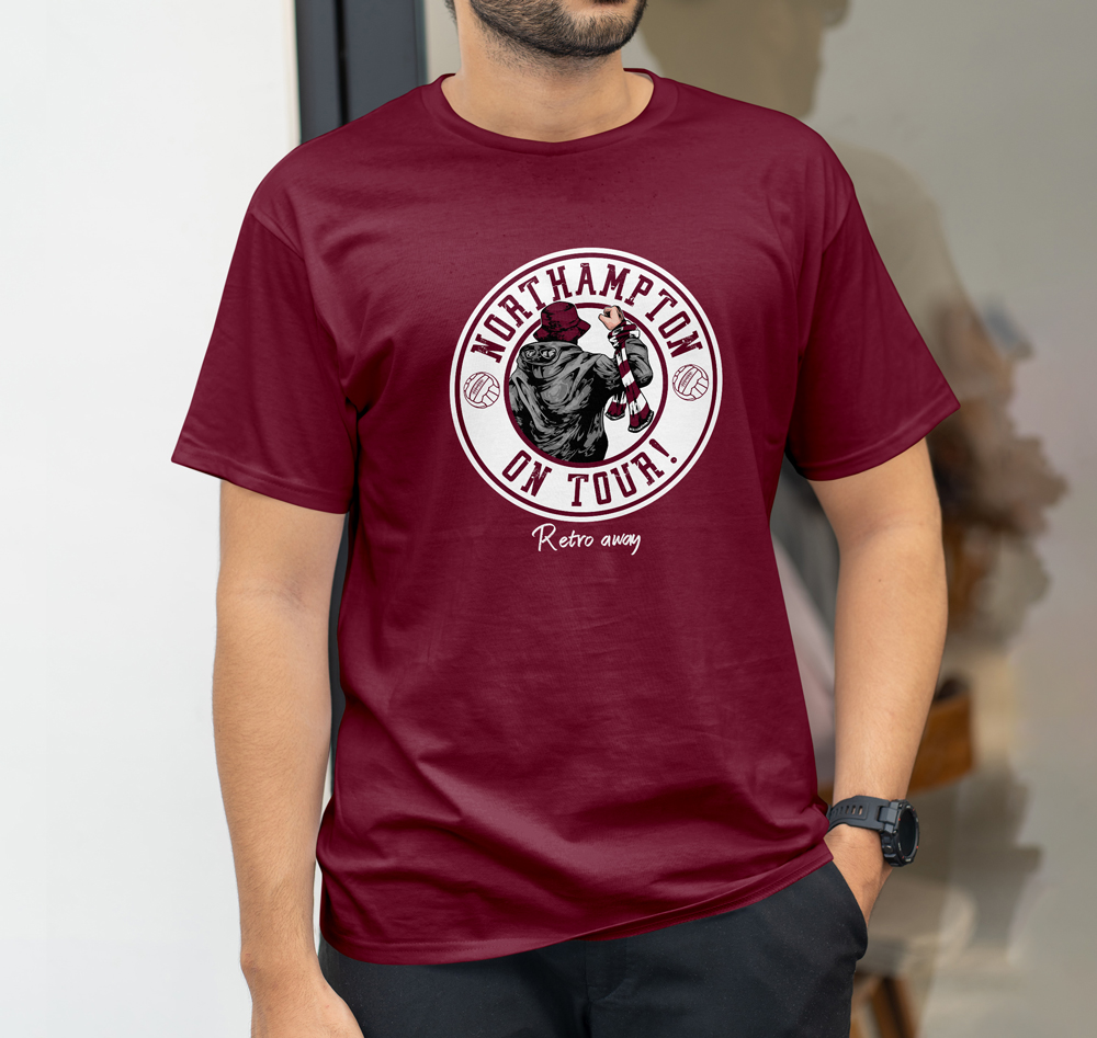 Northampton-Football-On-Tour--T-shirt-Burgundy