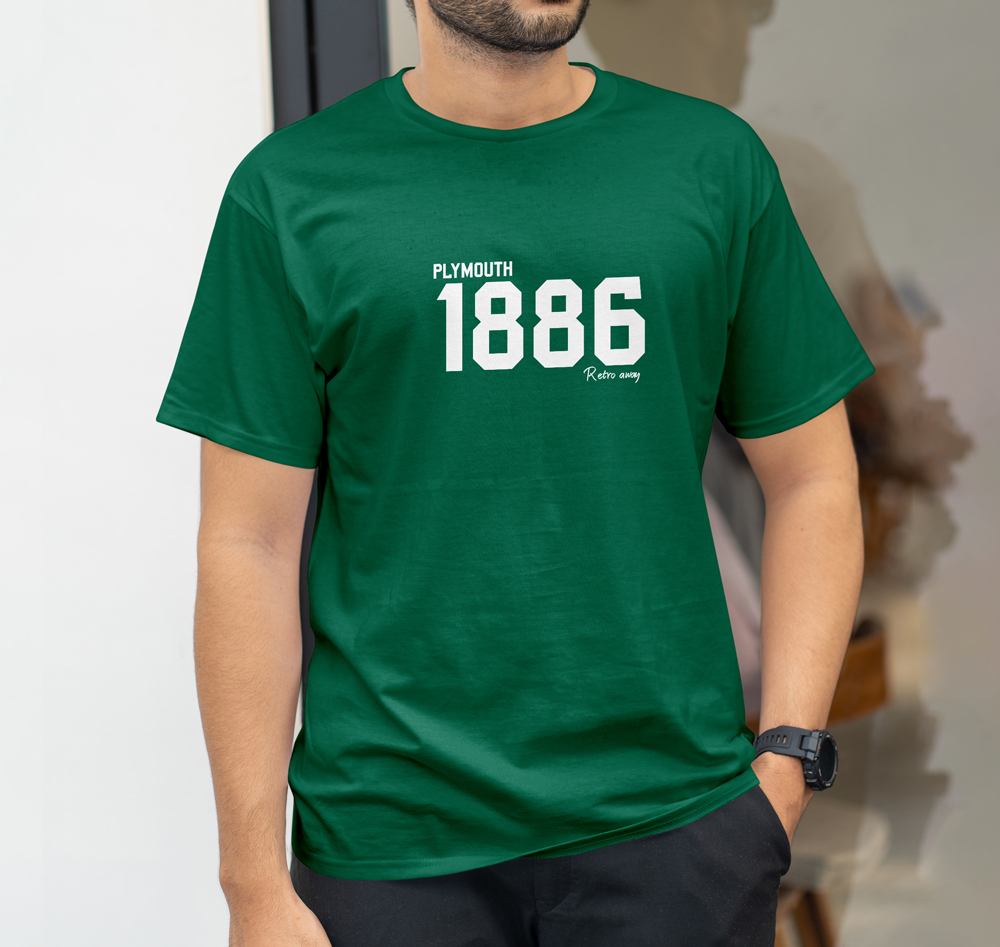 Plymouth-Football-1886-Year-Retro-T-shirt-Kelly-Green