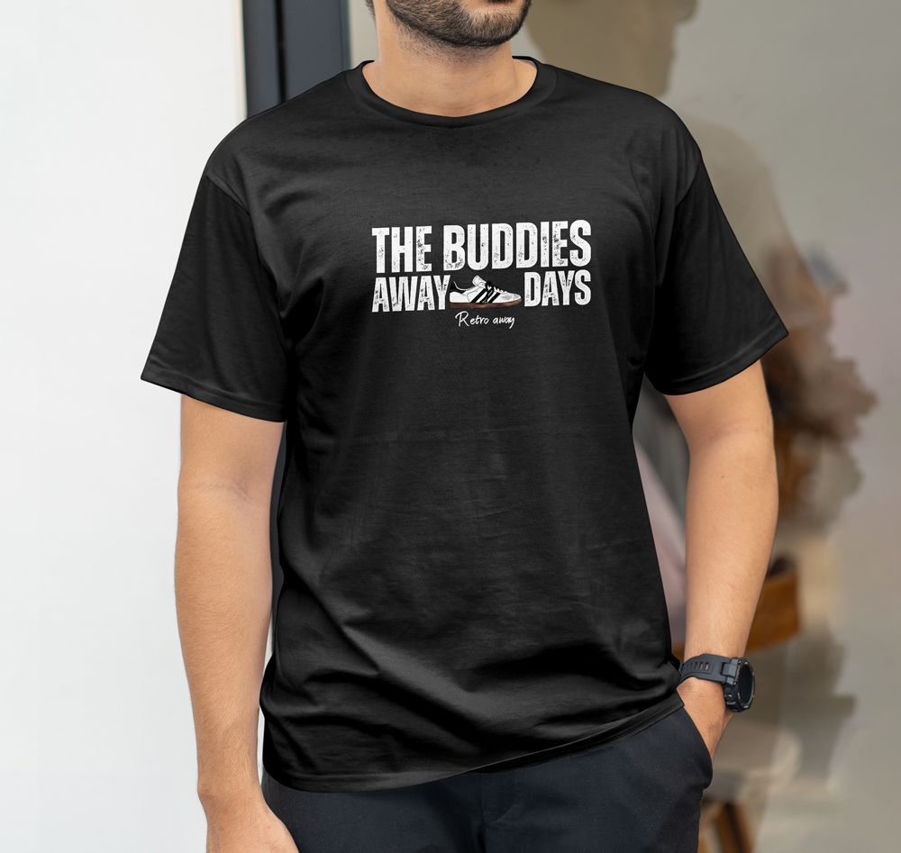 The-Buddies--Terrace-Away-Days-T-Shirt-Black