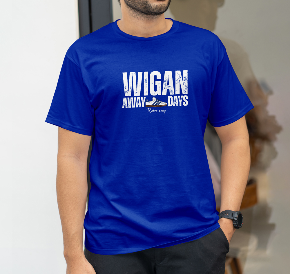 Wigan-Terrace-Away-Days-T-Shirt-Royal-Blue