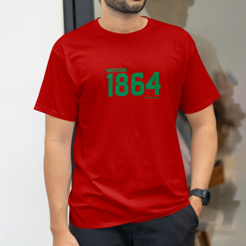 Wrexham-Football-1864-Year-Retro-T-shirt-Red