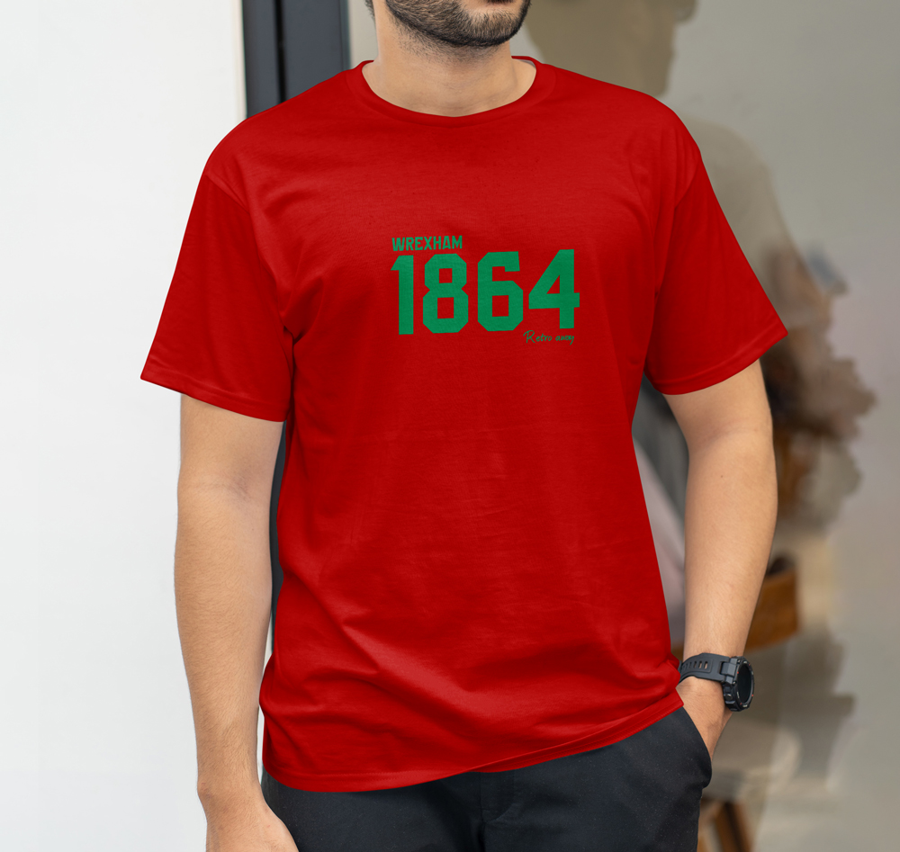 Wrexham-Football-1864-Year-Retro-T-shirt-Red
